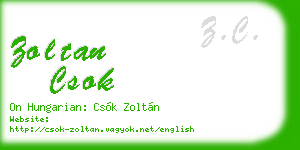 zoltan csok business card