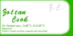 zoltan csok business card